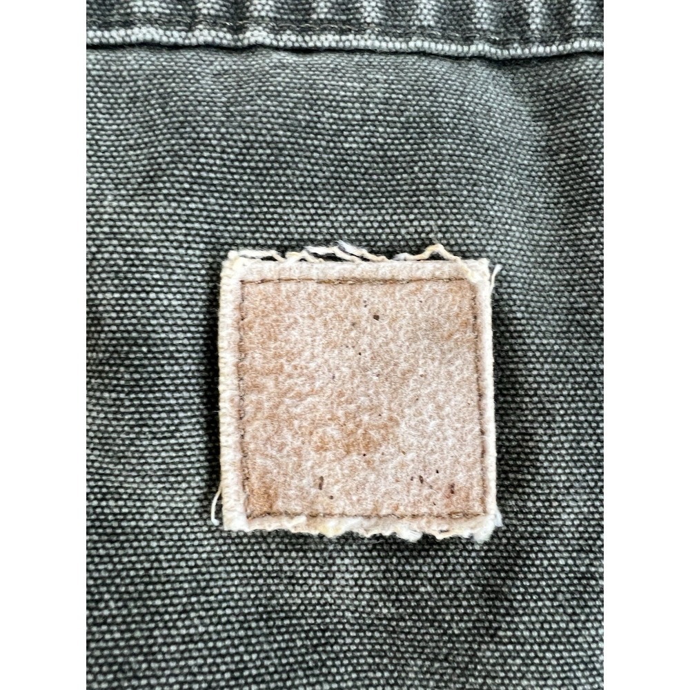 Vtg Carhartt Vest Men's Moss Green Duck Canvas Sherpa Lined Y2K - Picture 3 of 14